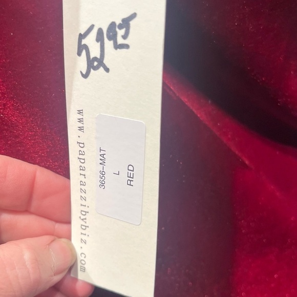 Paparazzi Red Asymmetrical Fitted Camisole - Picture 7 of 12